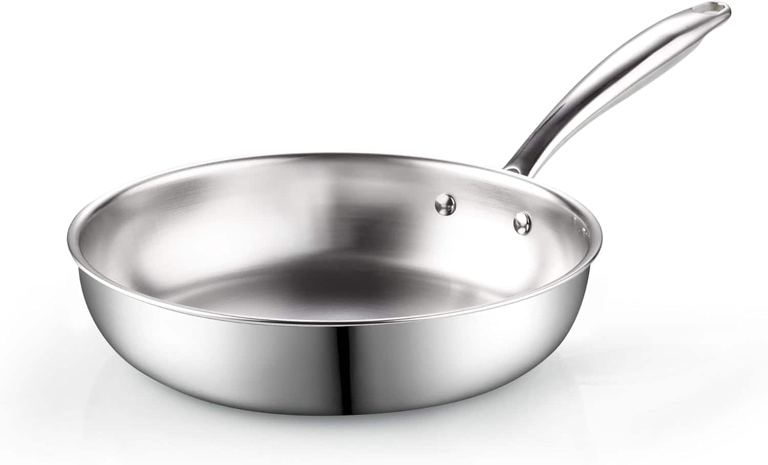 Cook N Home - Classic Tri-Ply Clad 10'' S/S Skillet, Saute Frying Pan, Induction, Dishwasher & Oven Safe - Stainless Steel price history on PriceWatchPro