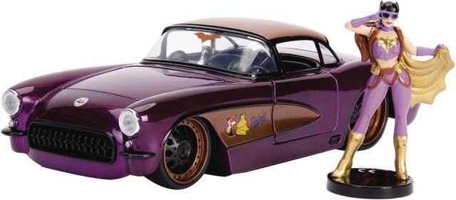 Front. Jada Toys - Jada Toys - DC Comics Bombshells Batgirl & 1957 Chevy Corvette Die-cast Car, 1:24Scale Vehicle & - Collectibles - Multicolor.