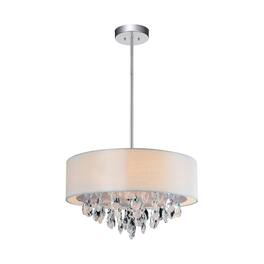 CWI Lighting - Dash 3 Light Drum Shade Chandelier With Finish - Chrome