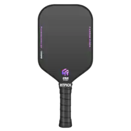Aukfa - Carbon Fiber Pickleball Paddle – Cold Pressed, 16mm Polypropylene Core, Fabric Surface, Elongated Shape - Purple