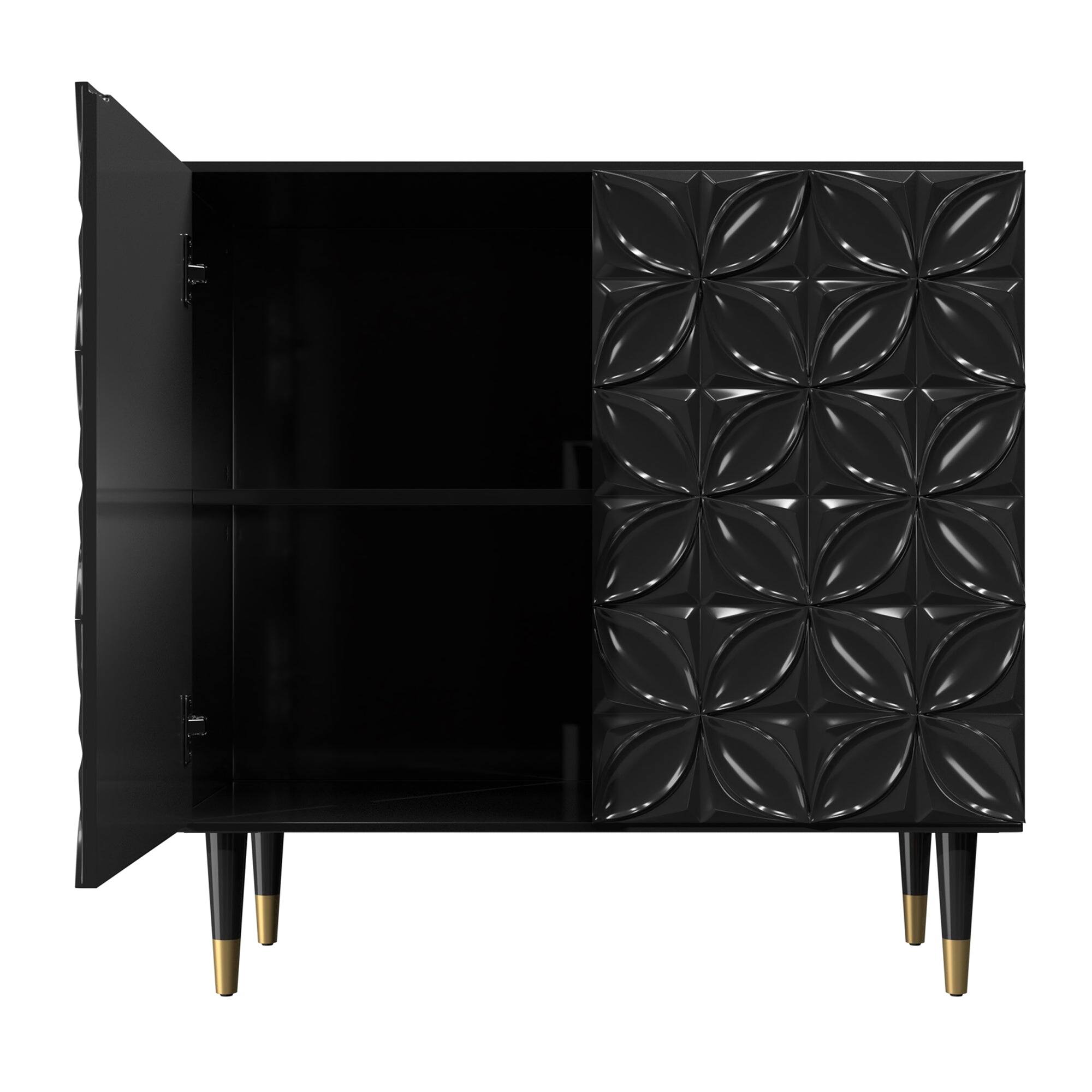 Alt View 8. Boyel Living - 2 Door Locker Accent Cabinet - Black.