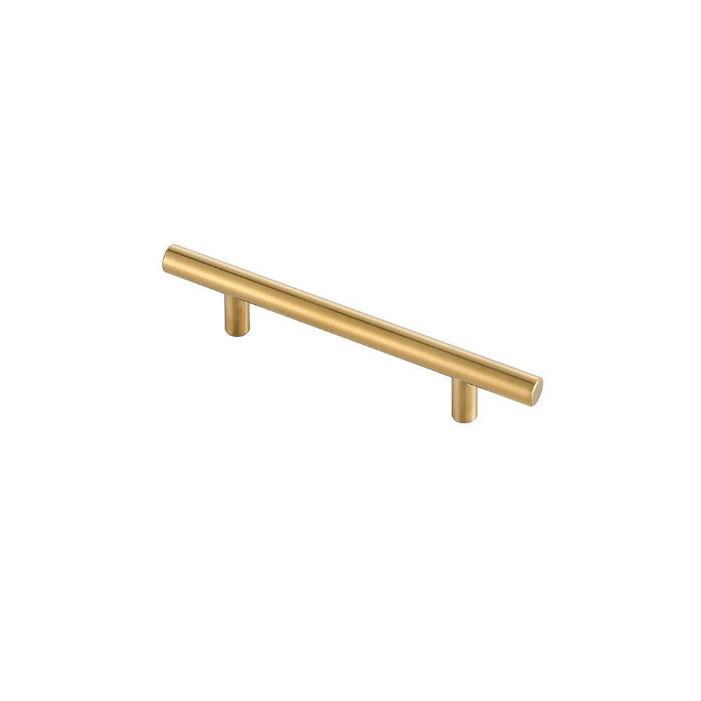 Left. Elegant Decor - Quinn 4" Center to Center Brass Bar Pull Multipack (set of 10) - Brass.