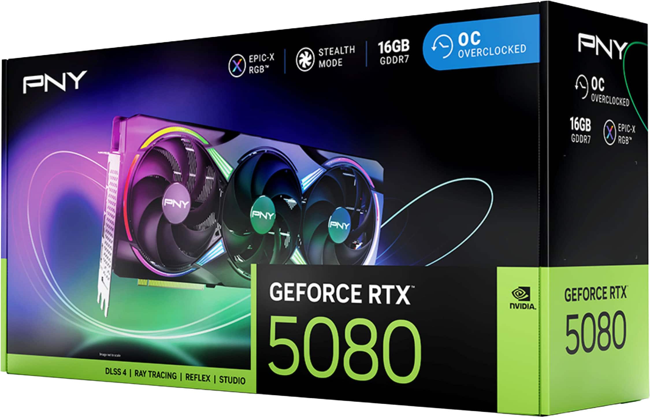 新品 GEFORCE RTX 5080 GamingPro16GB PNY GeForce RTX 5080 ARGB 16GB OC GDDR7 PCI Express 5.0 Graphics