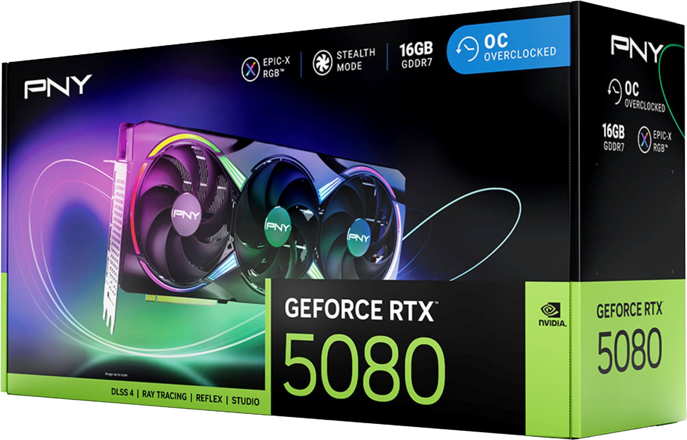 PNY EPIC-X X RGB STEALTH 16GB MODE GDDR7 OC OVERCLOCKED  
16GB EPIC-X GDDR7 X RGB  
PNY PNY PNY  
DLSS 4 GEFORCE RTX 5080  
GEFORCE RTX 5080  
NVIDIA