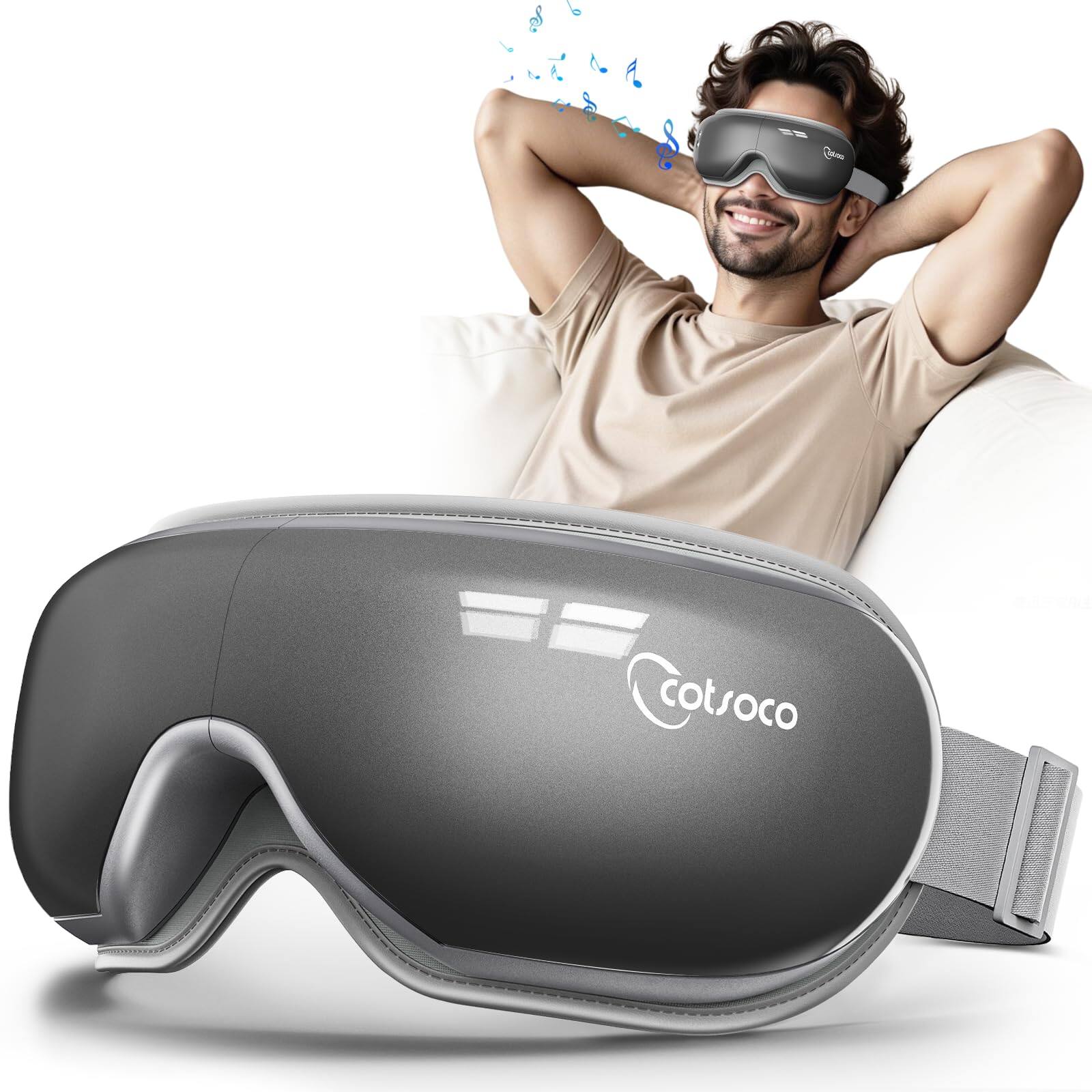 Cotsoco Eye Massager with Heat & Bluetooth Music, Mothers Day Birthday ...