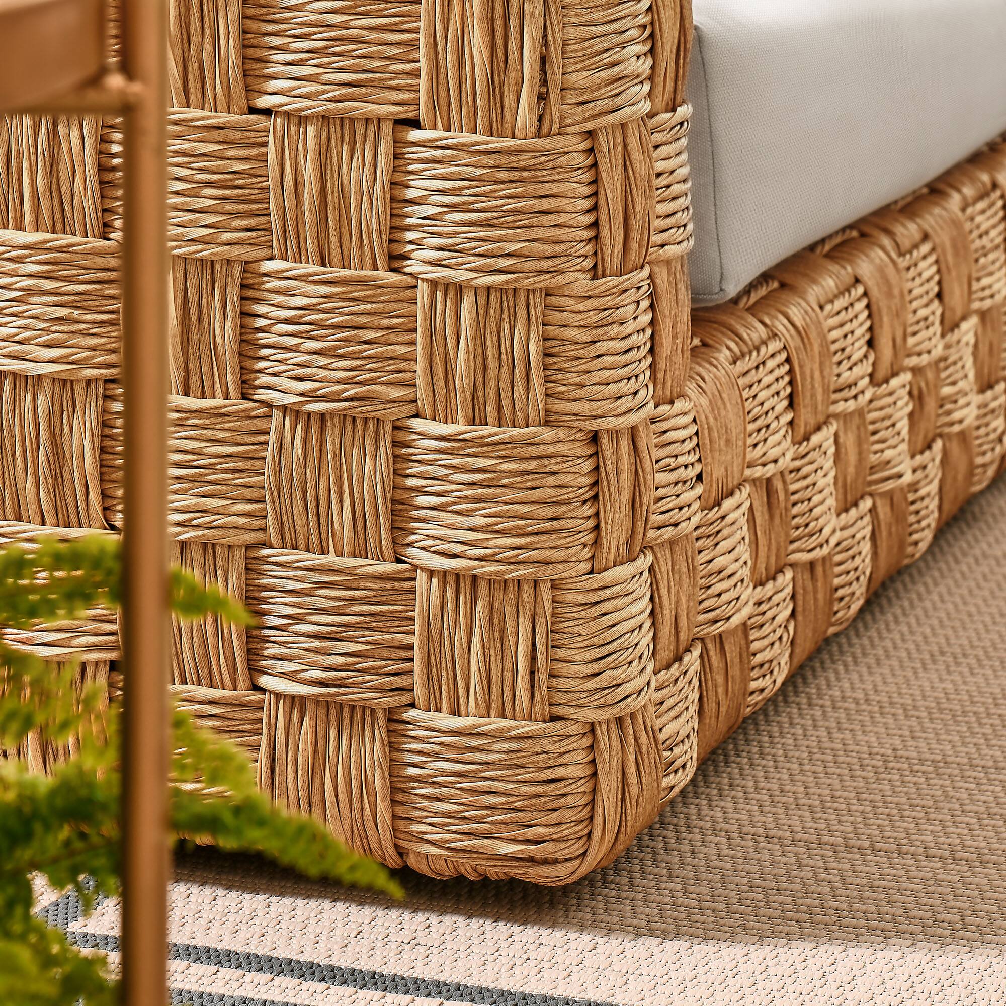 Alt View 8. Modway - Thames Outdoor Patio Wicker Outdoor Patio Rattan Loveseat by Modway - Natural Light Gray.