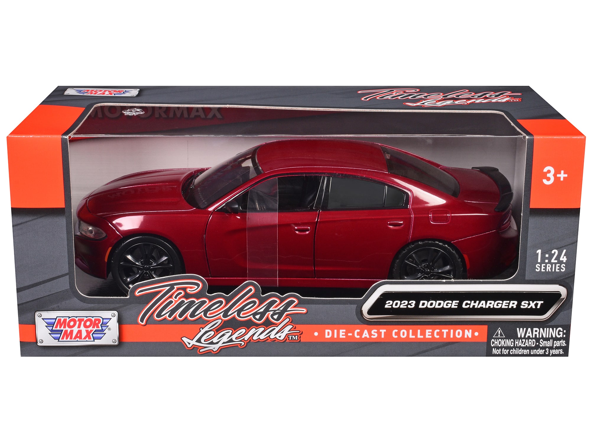 "2023 Dodge Charger SXT Red Metallic ""Timeless Legends"" Series 1/24 Diecast Model Car by Motormax" price history on PriceWatchPro