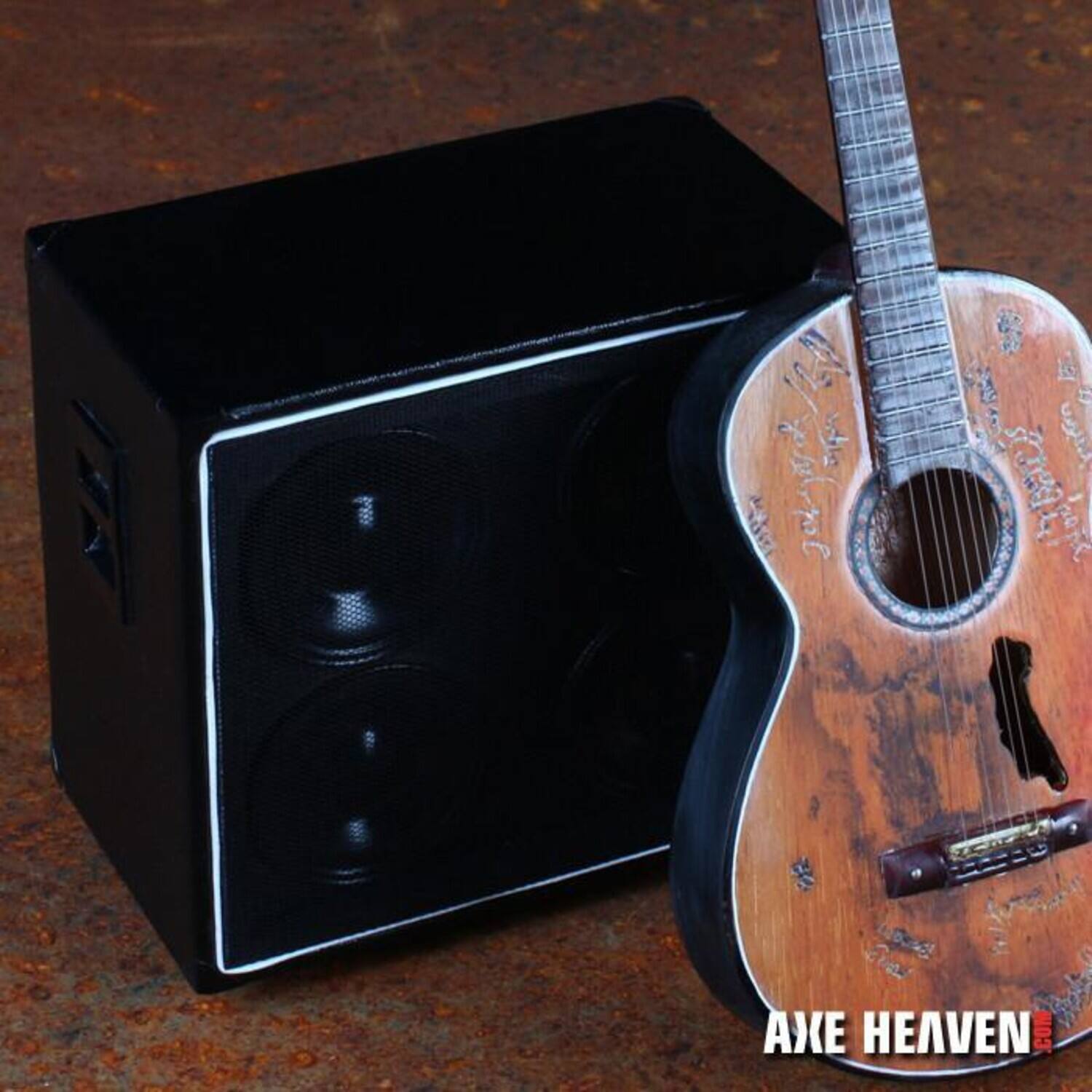 Alt View 1. Axe Heaven - Axe Heaven Classic MS Style Speaker Cabinet Amplifer 4x12 Black Miniature Replica Collectible - Collectibles - Multicolor.