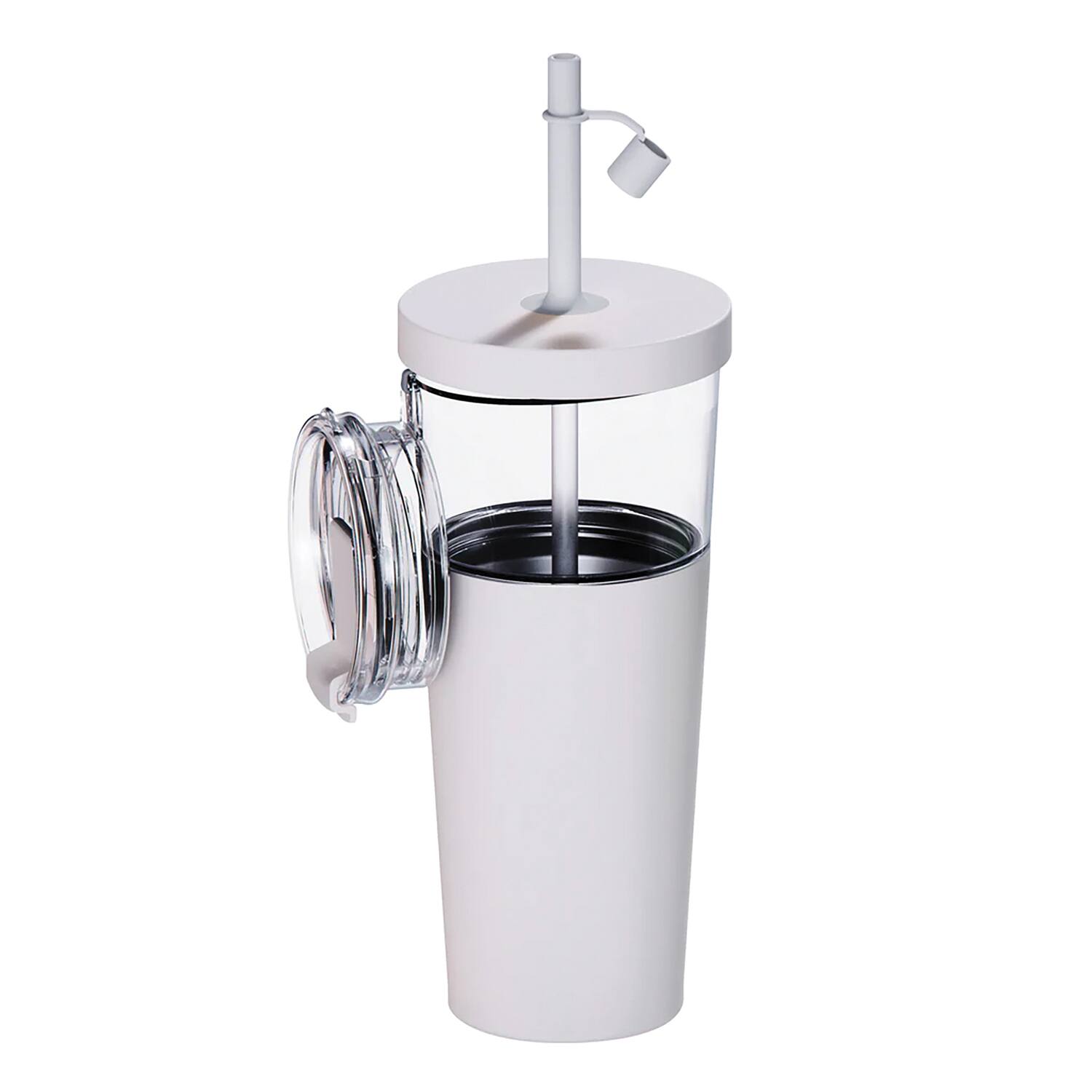 Alt View 4. Asobu - Asobu Ict400w Marina See-through Triton Tumbler With Flexible Straw (white) - white.