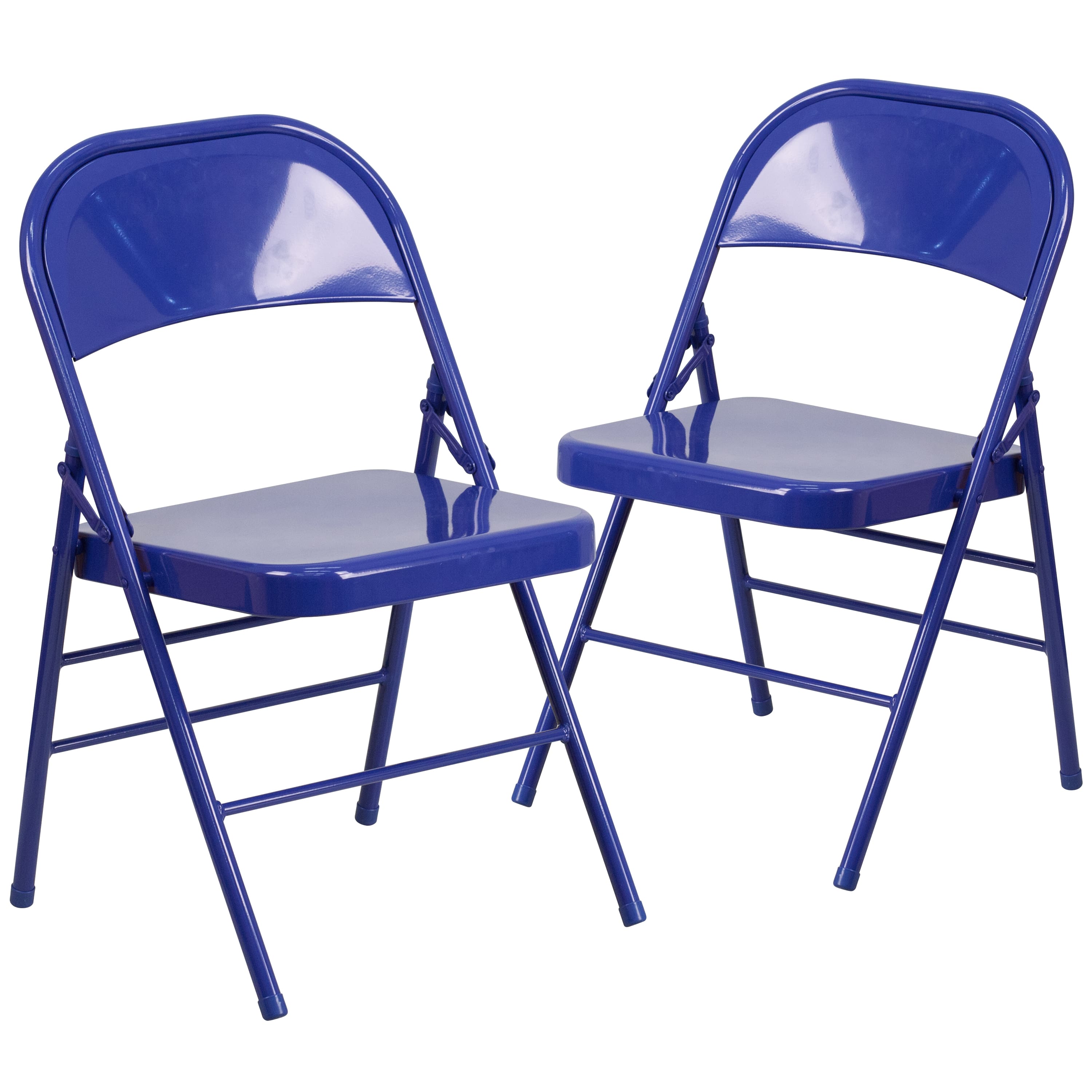 Photos - Garden Furniture Oliver Emma +  - 2 Pack Home & Office Colorful Metal Folding Chair Teen and Event Seating - Cobalt Blue 889142414698 