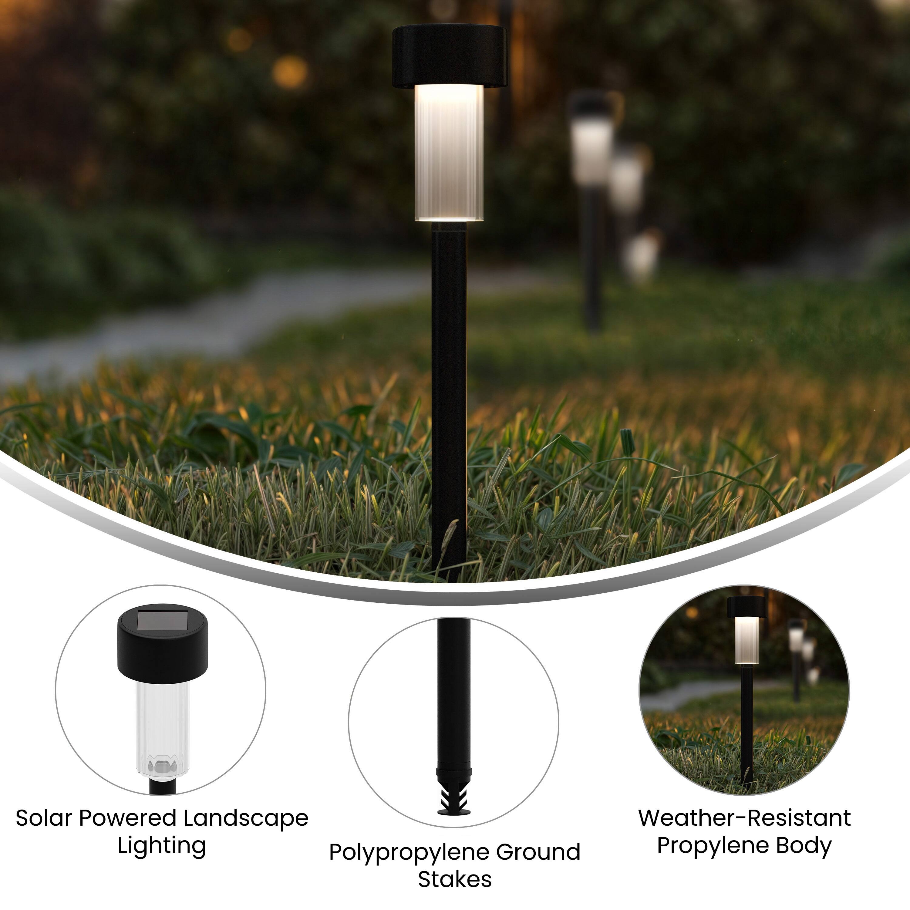 Solar Powered Landscape Weather-Resistant Lighting  
Polypropylene Ground Stakes