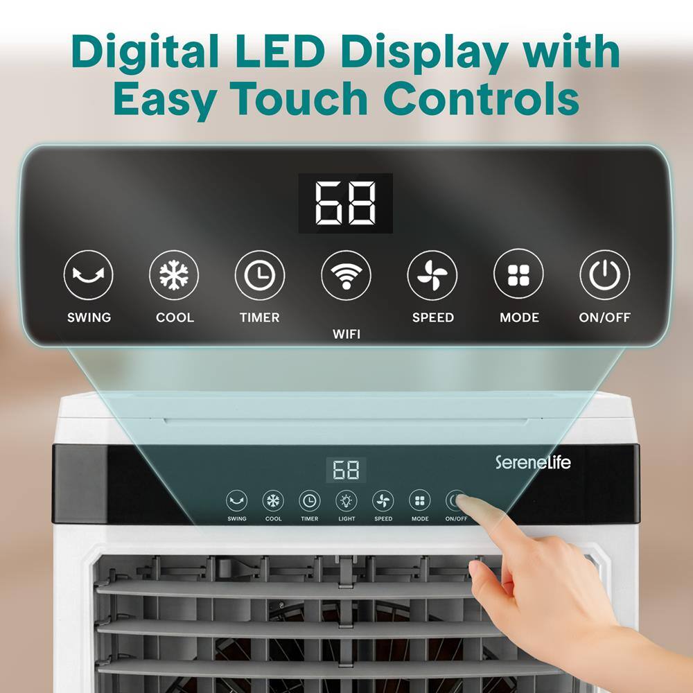 Digital LED Display with Easy Touch Controls

68

SWING COOL TIMER WIFI SPEED MODE ON/OFF

Serenelife

SWING COOL TIMER LIGHT SPEED MODE ON/OFF