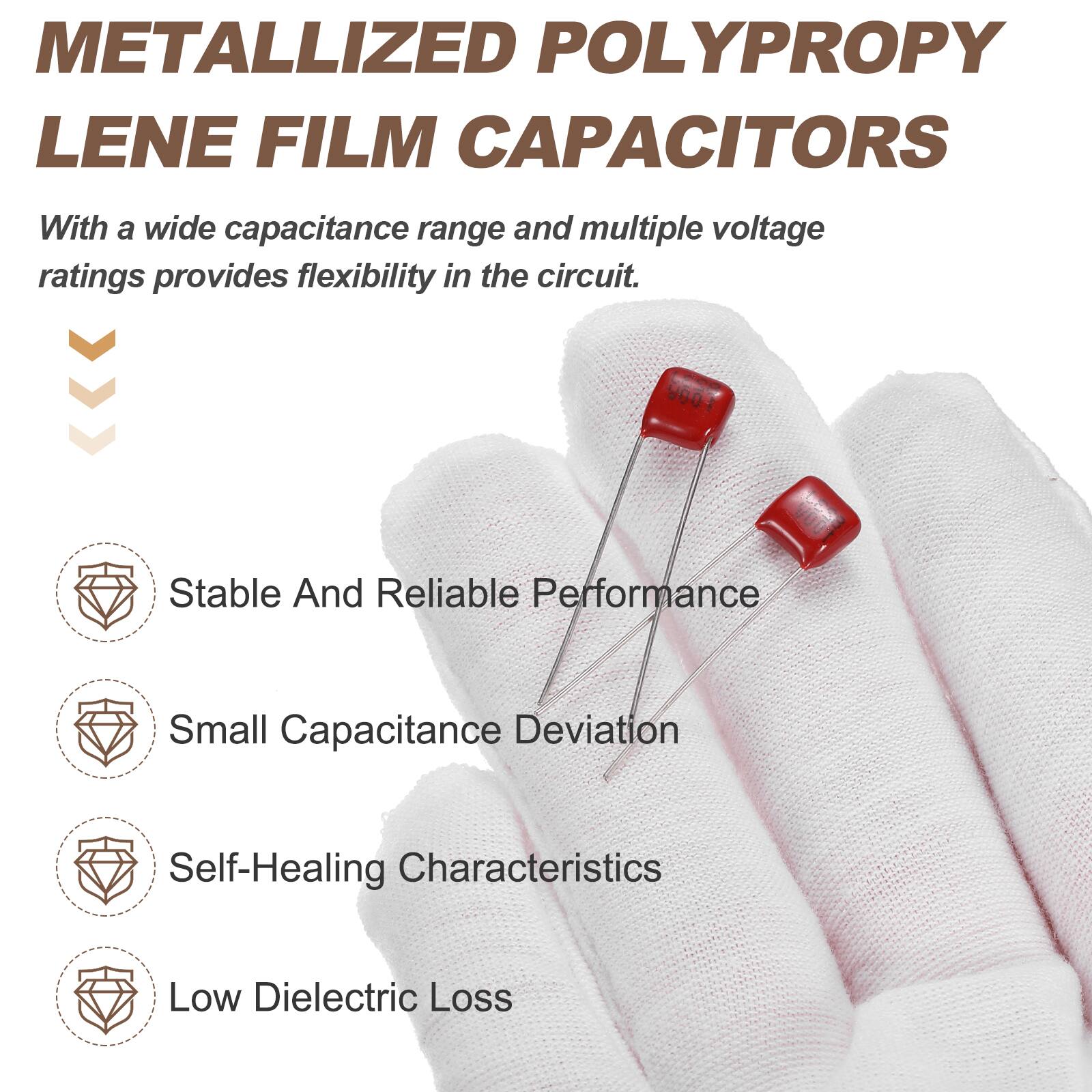 METALLIZED POLYPROPYLENE FILM CAPACITORS

With a wide capacitance range and multiple voltage ratings provides flexibility in the circuit.

- Stable And Reliable Performance
- Small Capacitance Deviation
- Self-Healing Characteristics
- Low Dielectric Loss