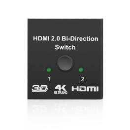 Sanoxy - HDMI 2.0 HDTV Switch Switcher Splitter Bi-Direction Hub HDCP 2x1 1x2 In Out 4K - Black