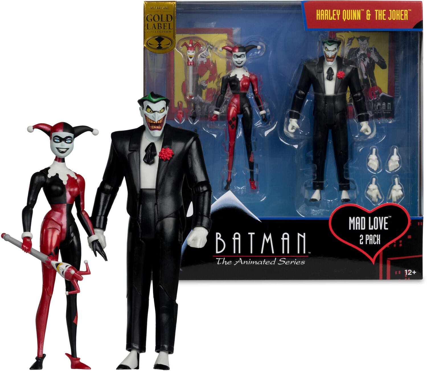 MITARUALE GOLD LABEL COLLECTION
HARLEY QUINN™ & THE JOKER™
BATMAN The Animated Series
MAD LOVE™ 2 PACK
12+