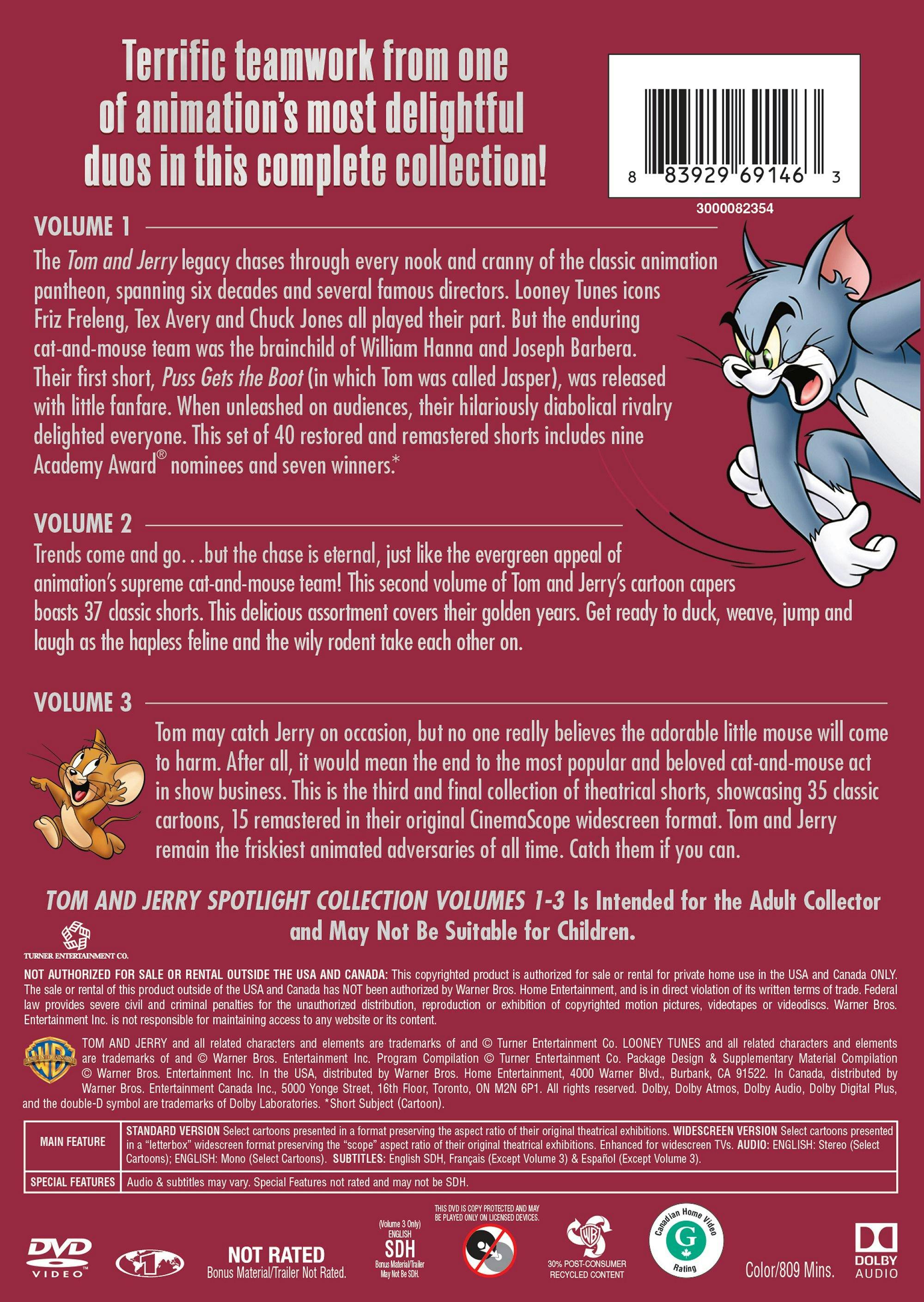 Angle. Tom and Jerry: Spotlight Collection - Volumes 1-3 (Box Set) [DVD].