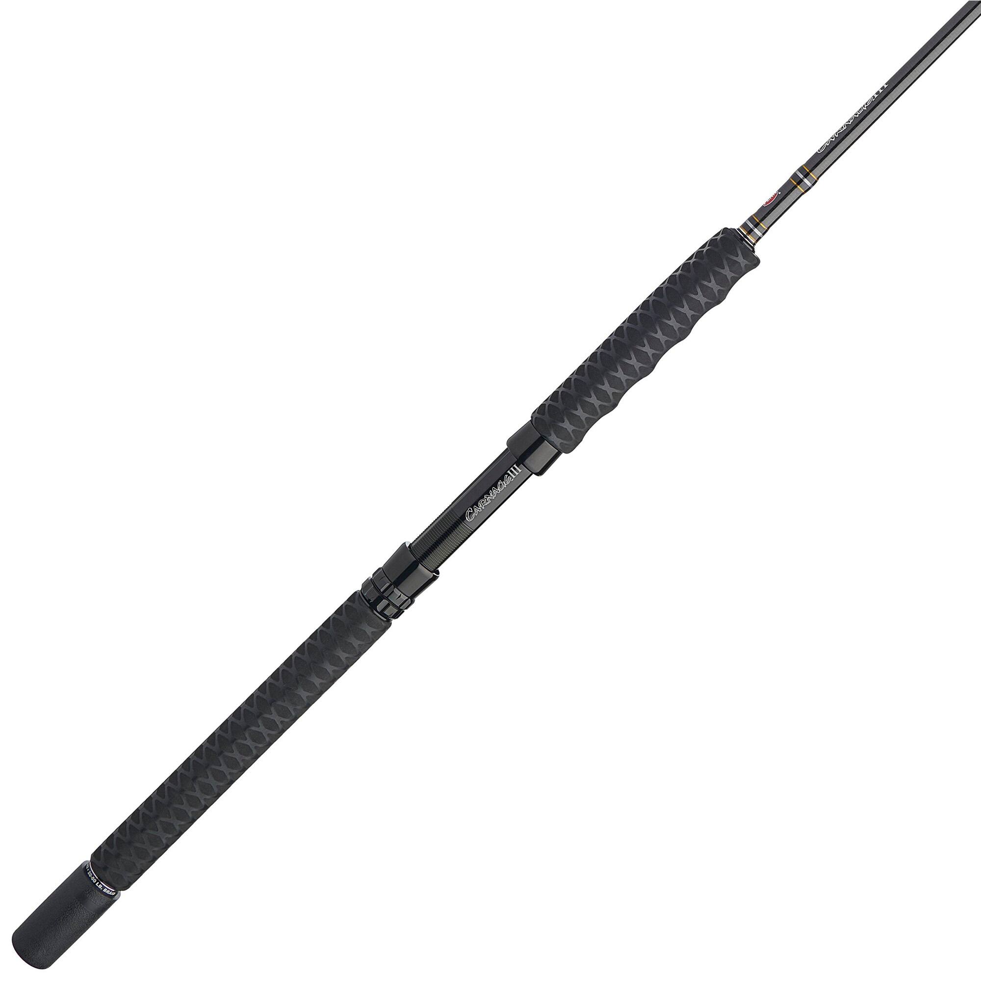 Front. PENN - PENN Carnage III Spinning Boat Fishing Rod, 7' Fishing Pole, Light Power - Black.