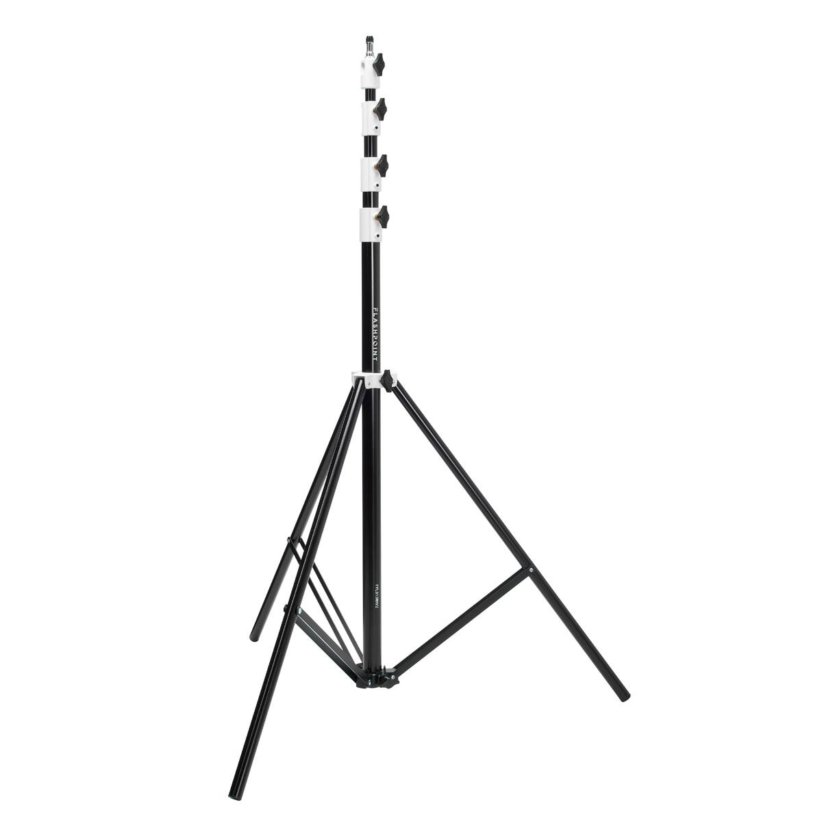 Alt View 5. Flashpoint - Flashpoint Pro Heavy-Duty Air-Cushioned Light Stand (White, 13').