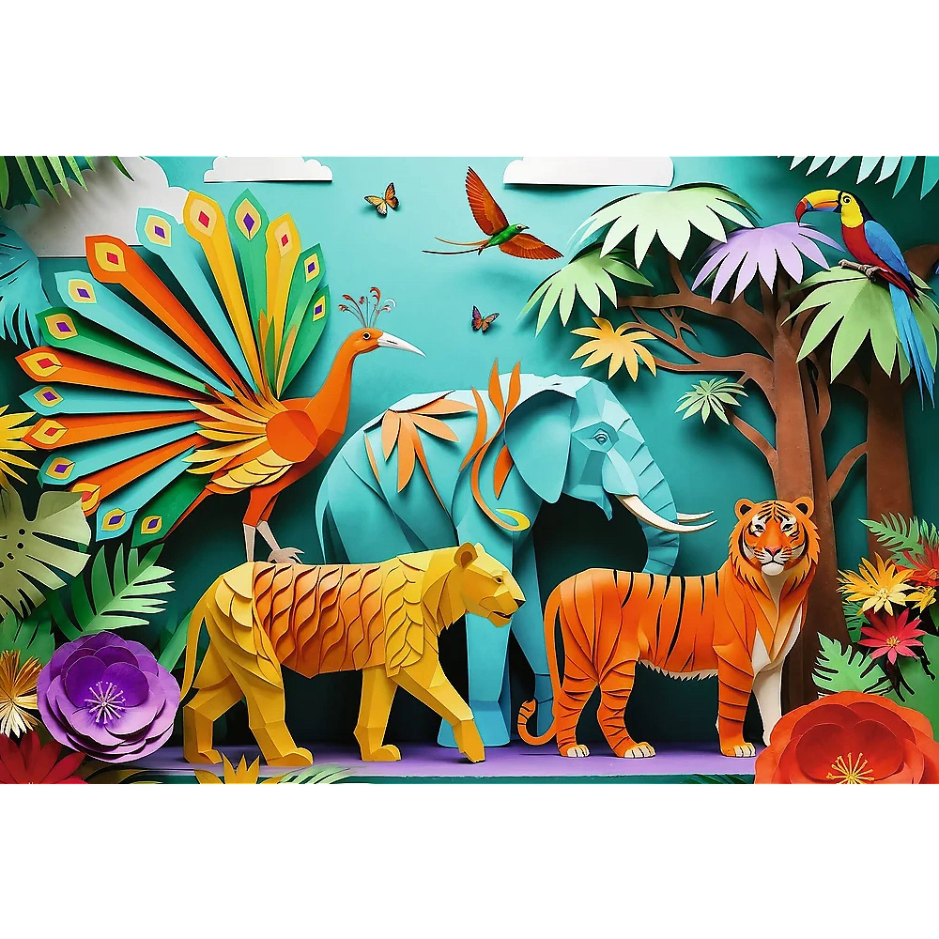 Alt View 1. Trefl - Trefl Kids 40th Anniversary Jungle 160 Piece Paper Art Puzzle.