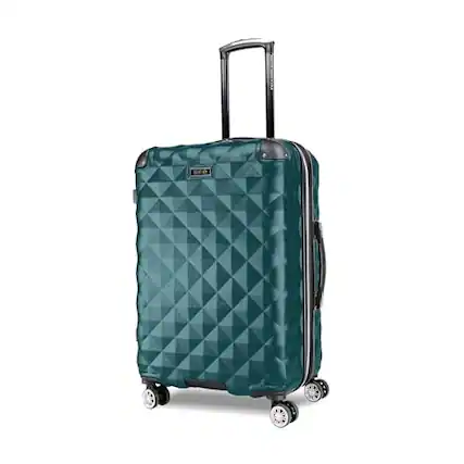 Front. Vulpecula Spade - Diamond Tower Collection Lightweight Hardside Expandable 8-Wheel Spinner Travel Luggage, Deep Teal, 24-Inch Checked - Deep Teal.