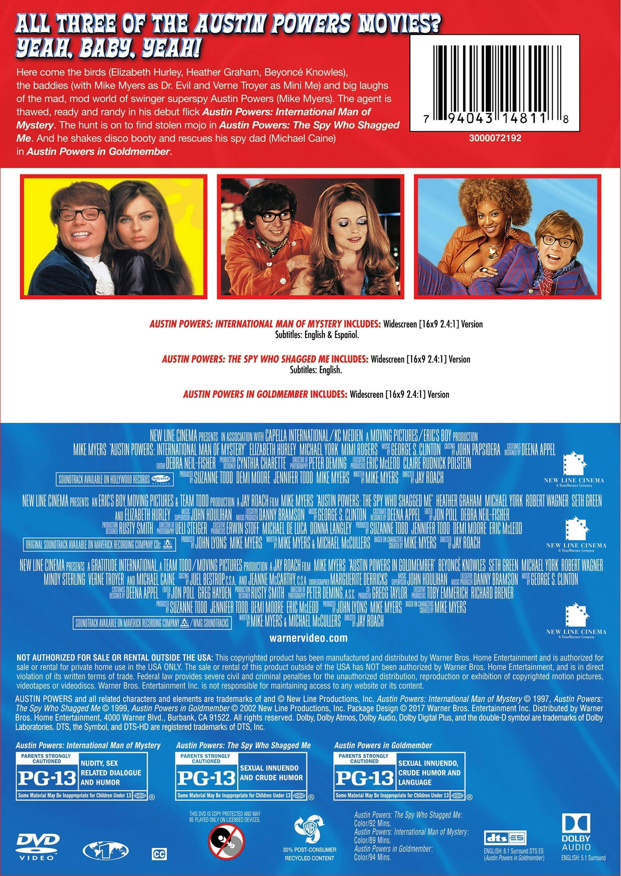 Angle. Austin Powers Trilogy (DVD Triple Feature) [DVD].