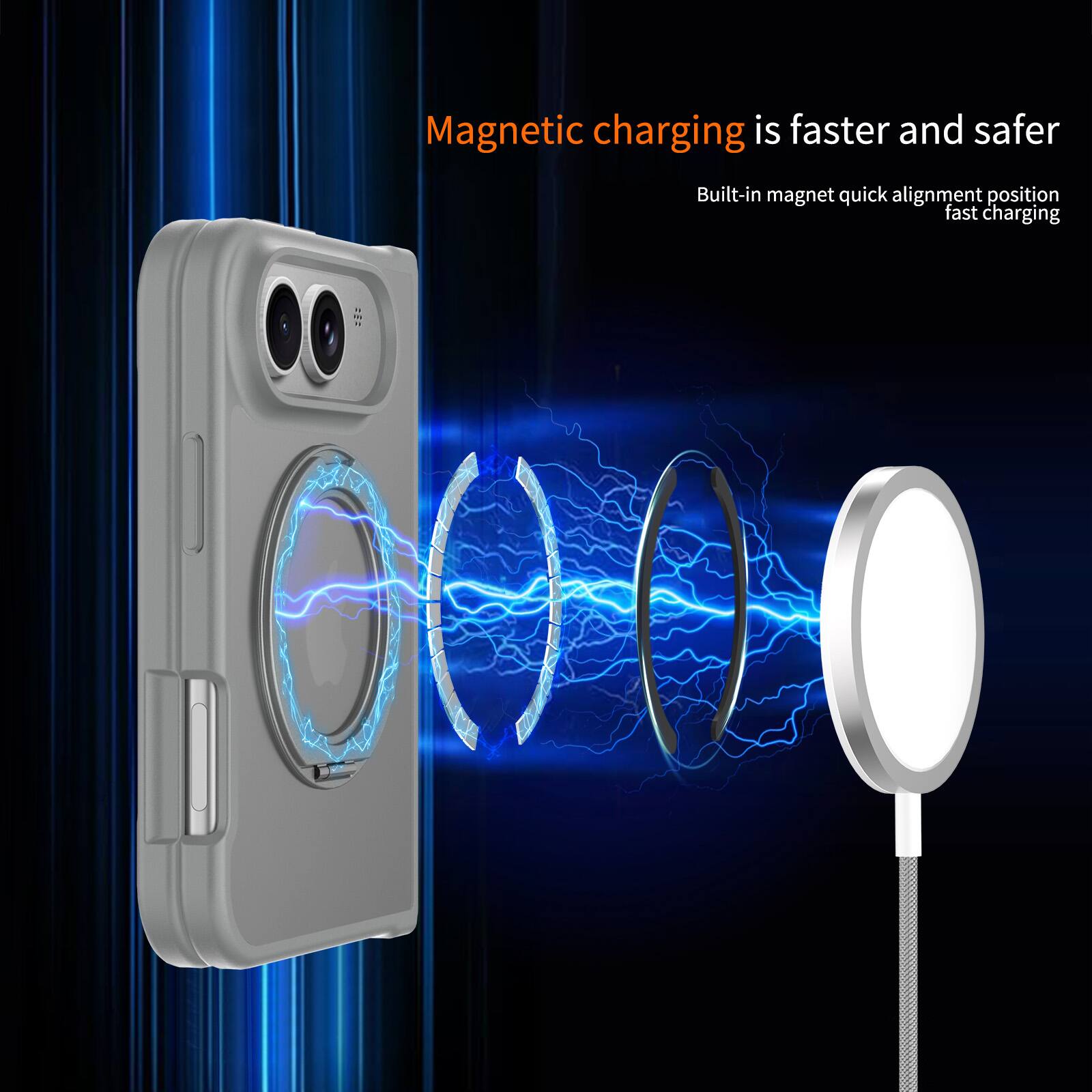 UUCOVER Magnetic Case for Apple iPhone Duo,Shockproof Matte Translucent ...