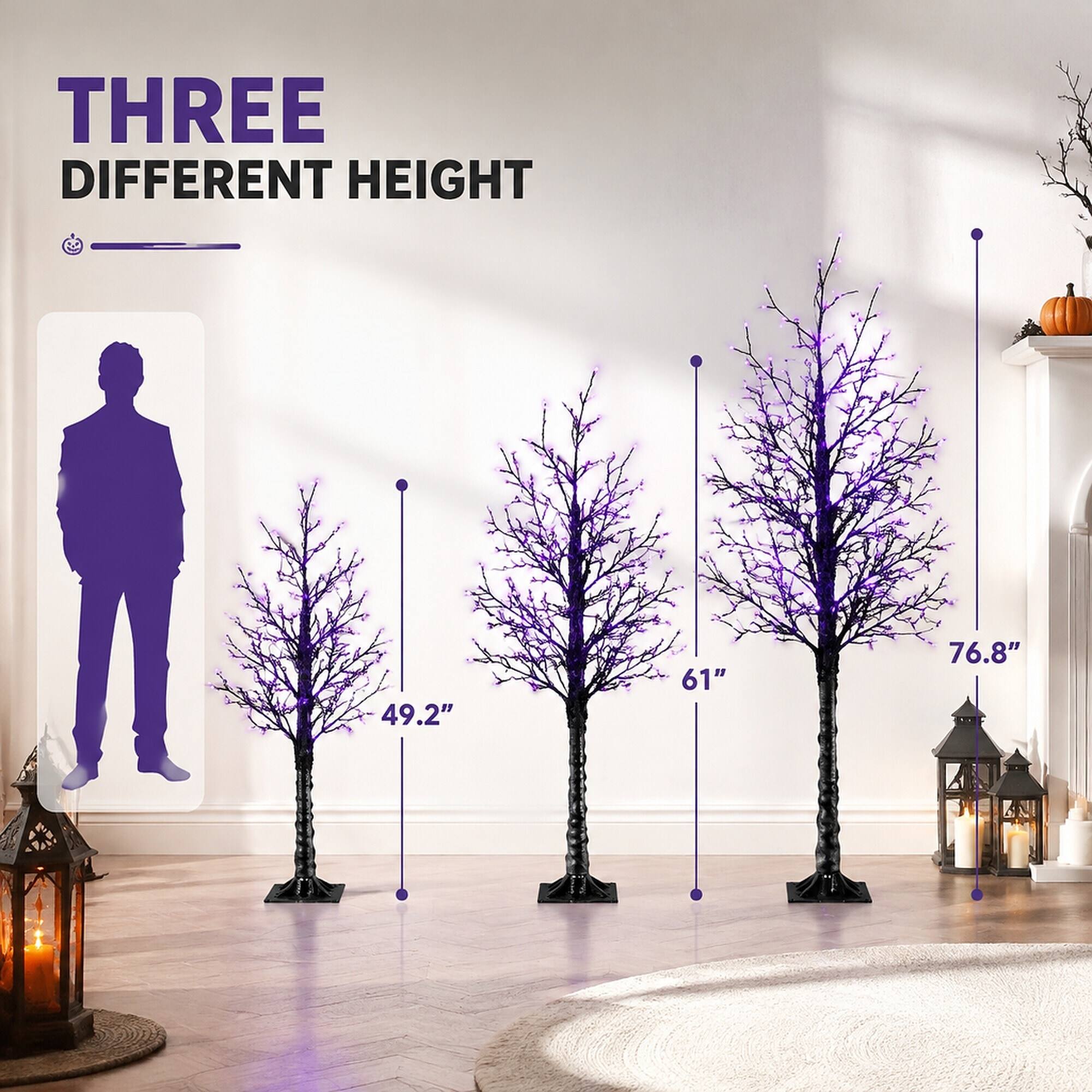 THREE DIFFERENT HEIGHT

49.2"
61"
76.8"
