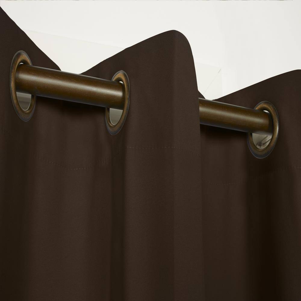 Angle. Commonwealth Home Fashions - Thermalogic Prelude Room Darkening Providing Daytime and Nighttime Privacy Grommet Curtain Panel 40" x 84" Brown - Brown.