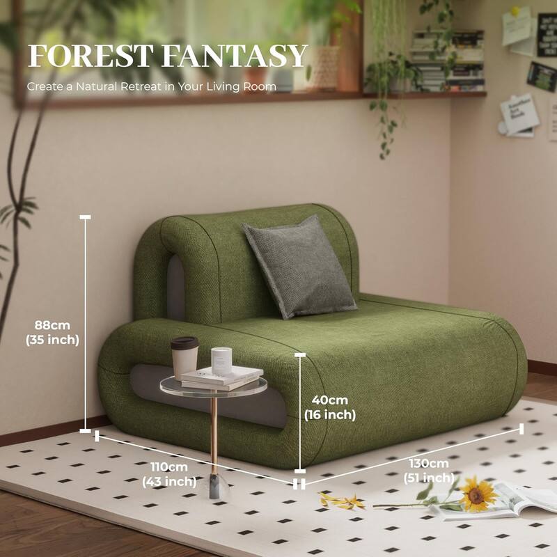 FOREST FANTASY  
Create a Natural Retreat in Your Living Room  

88cm (35 inch)  
40cm (16 inch)  
110cm (43 inch)  
130cm (51 inch)
