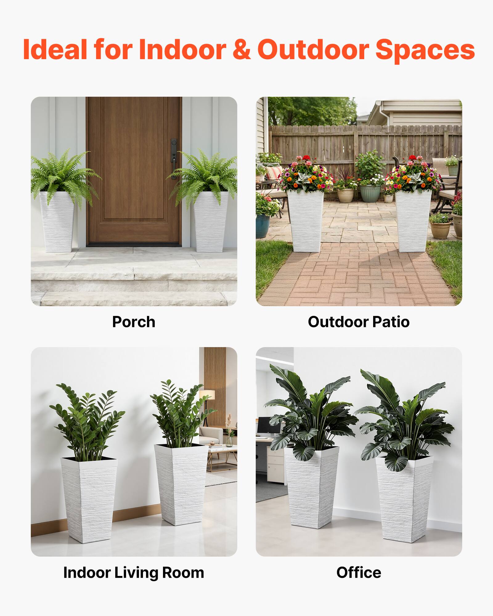 Ideal for Indoor & Outdoor Spaces

- Porch
- Outdoor Patio
- Indoor Living Room
- Office