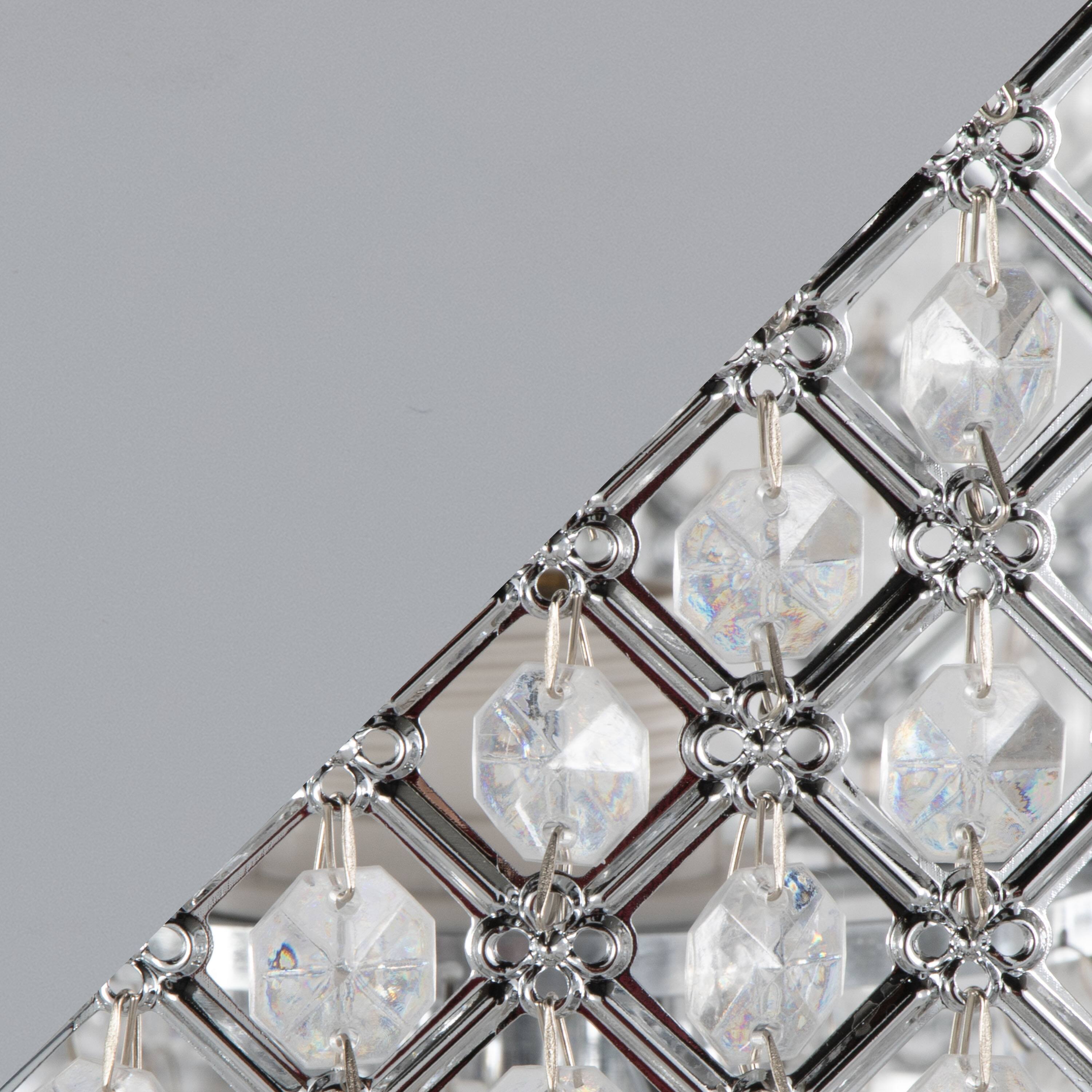 Alt View 5. Loheer - Loheer 60-Inch Polished Chrome Crystal Accent Room Luminaire Elegant Living Room Lighting Fixture - Clear.