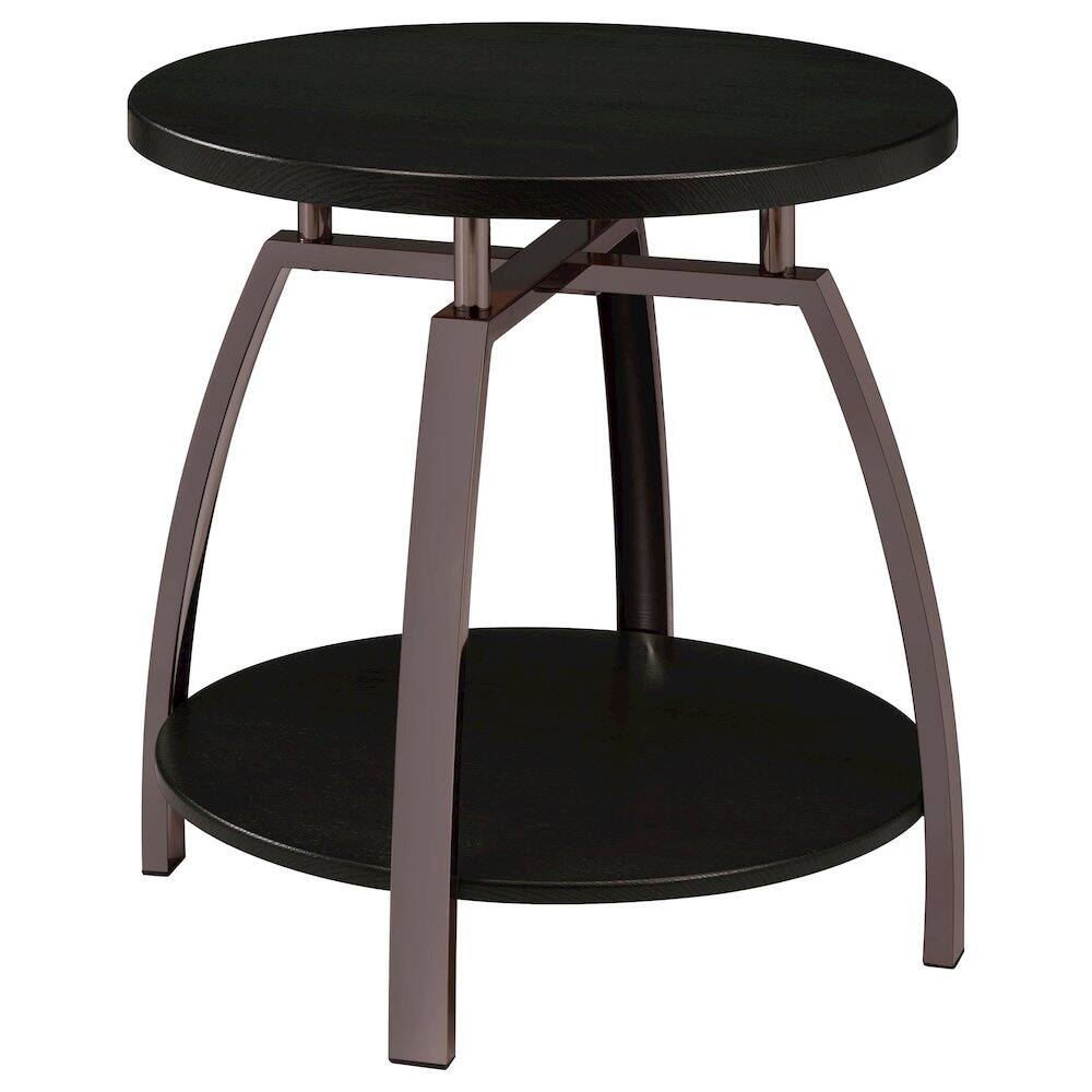Alt View 3. Coaster Co. of America - Dacre 2-piece Round Coffee and End Table Set Dark Charcoal - Grey.