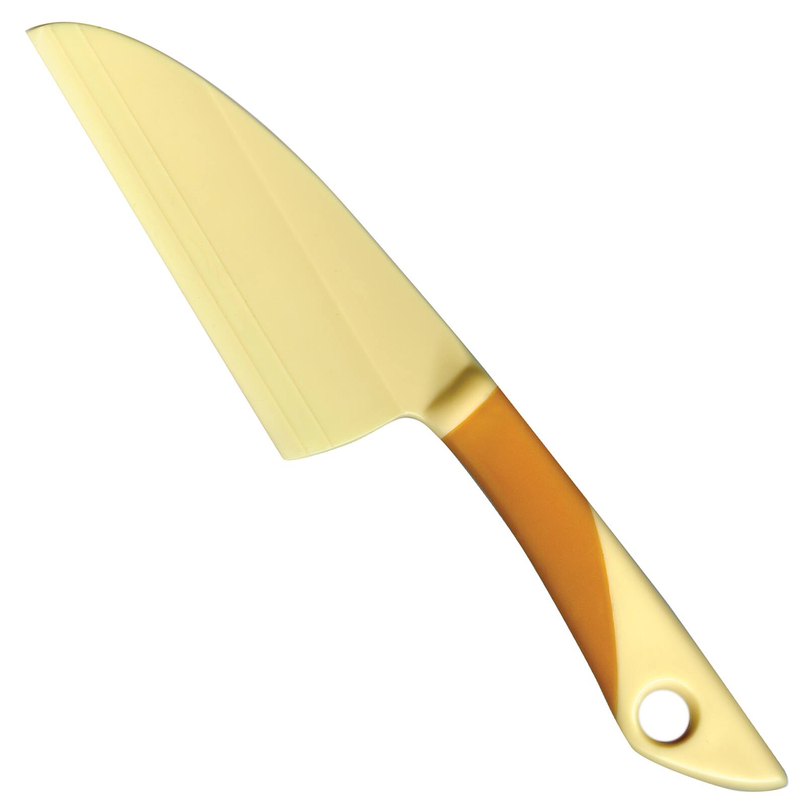 Front. Norpro - Cheese Knife, Works with Cheese, Cakes, Eggs, Desserts, Fois Gras, and more - Yellow.