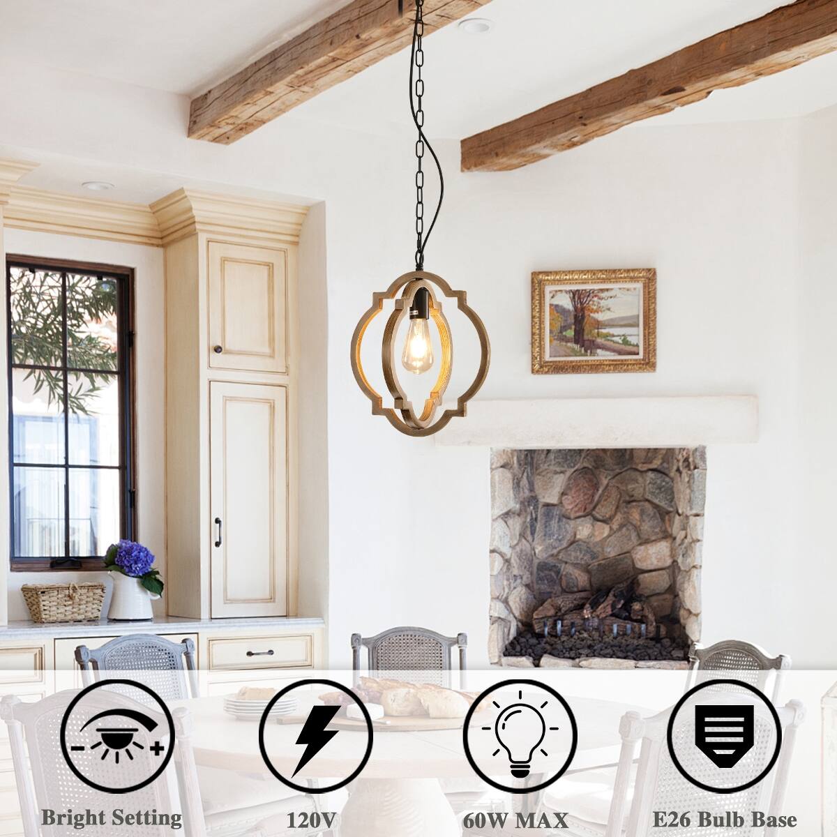 Bright Setting  
120V  
60W MAX  
E26 Bulb Base