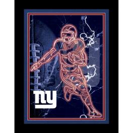 Fan Creations - New York Giants 12'' x 16'' Framed Neon Player Print - Black