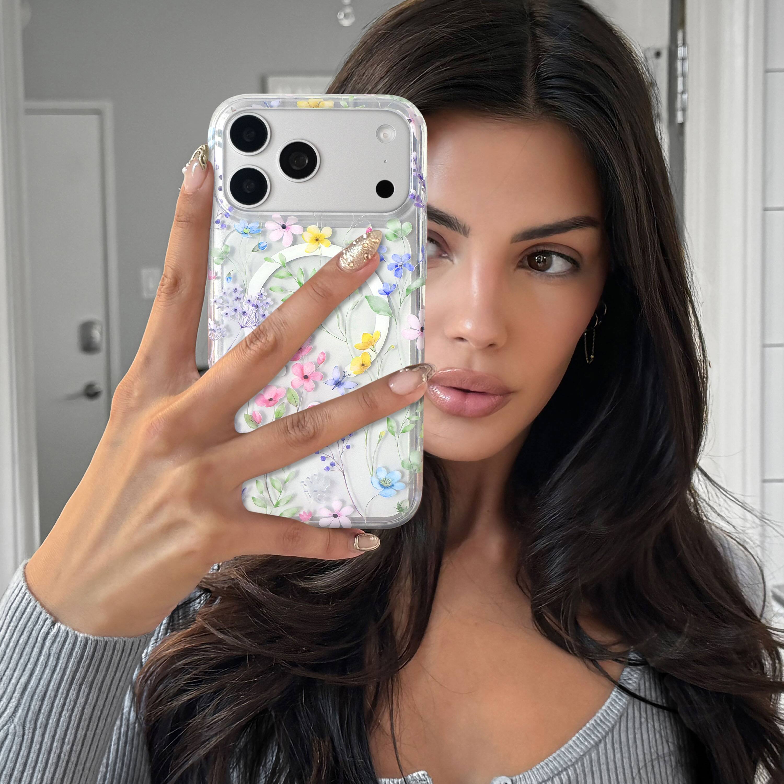 Alt View 7. VELVET CAVIAR - Magsafe Case for Apple iPhone 18 Pro / iPhone 17 Pro - Enchanted Floral.
