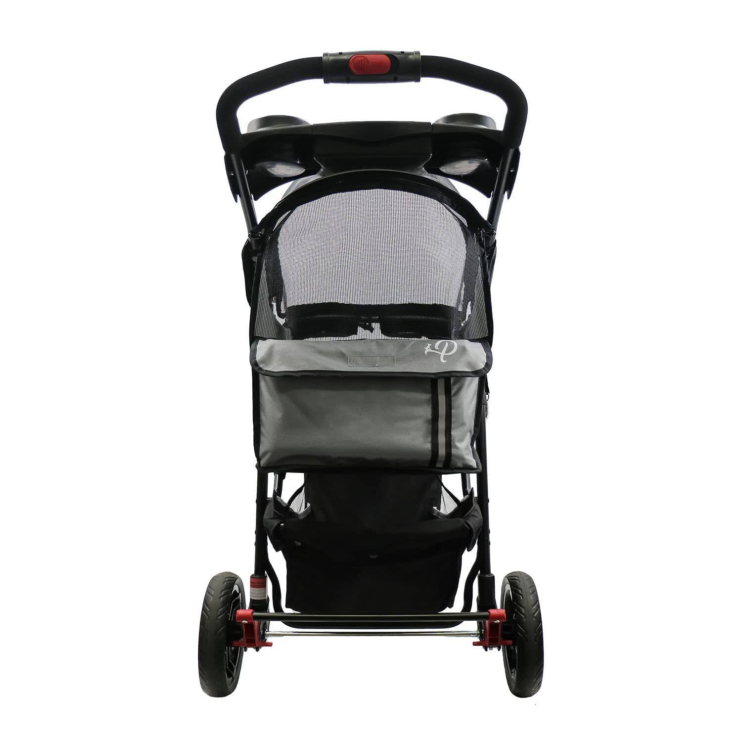 Angle. Petique - Petique Revolutionary Stroller, Dog Cart for Small to Medium Size Pets, Ventilated Pet Jogger for Cats & Dogs.
