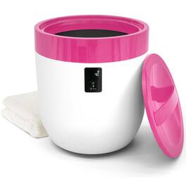 JETRANSPORT - Counter Towel Warmer Bucket - With Customized Fragrance For Spa And Bathroom Luxury Heater Auto Shut Off - Pink