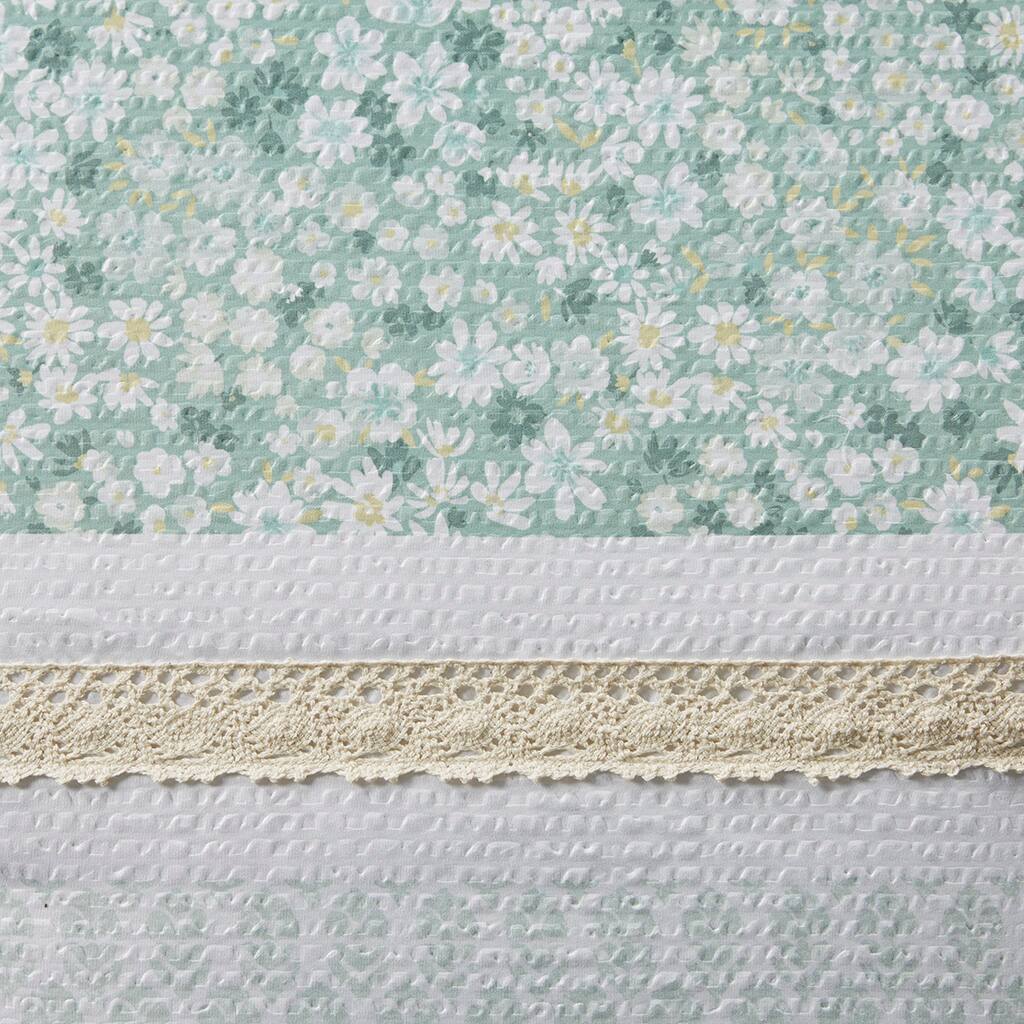 Alt View 5. Gracie Mills - Gracie Mills Glenn Coastal Breeze 5-Piece Seersucker Comforter Ensemble with Coordinating Throw Pillows - Green.