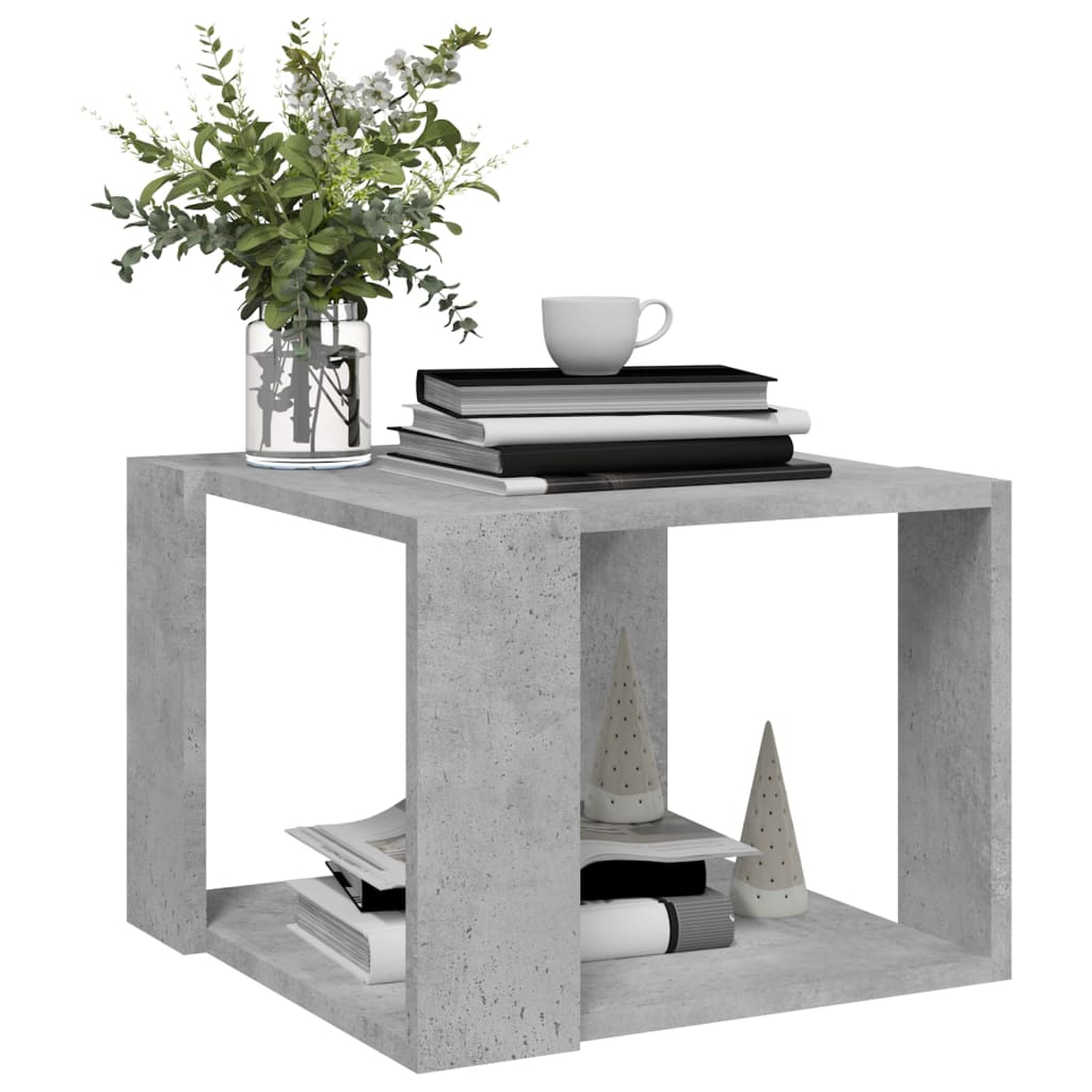 Alt View 3. Boyel Living - 15.7 x 15.7 x 11.8 in. Coffee Table Concrete Gray Engineered Wood Compact Coffee Table - Gray.