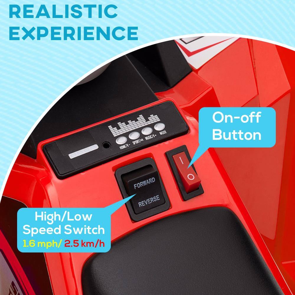 REALISTIC EXPERIENCE

- On-off Button
- High/Low Speed Switch 1.6 mph / 2.5 km/h
- Forward Reverse