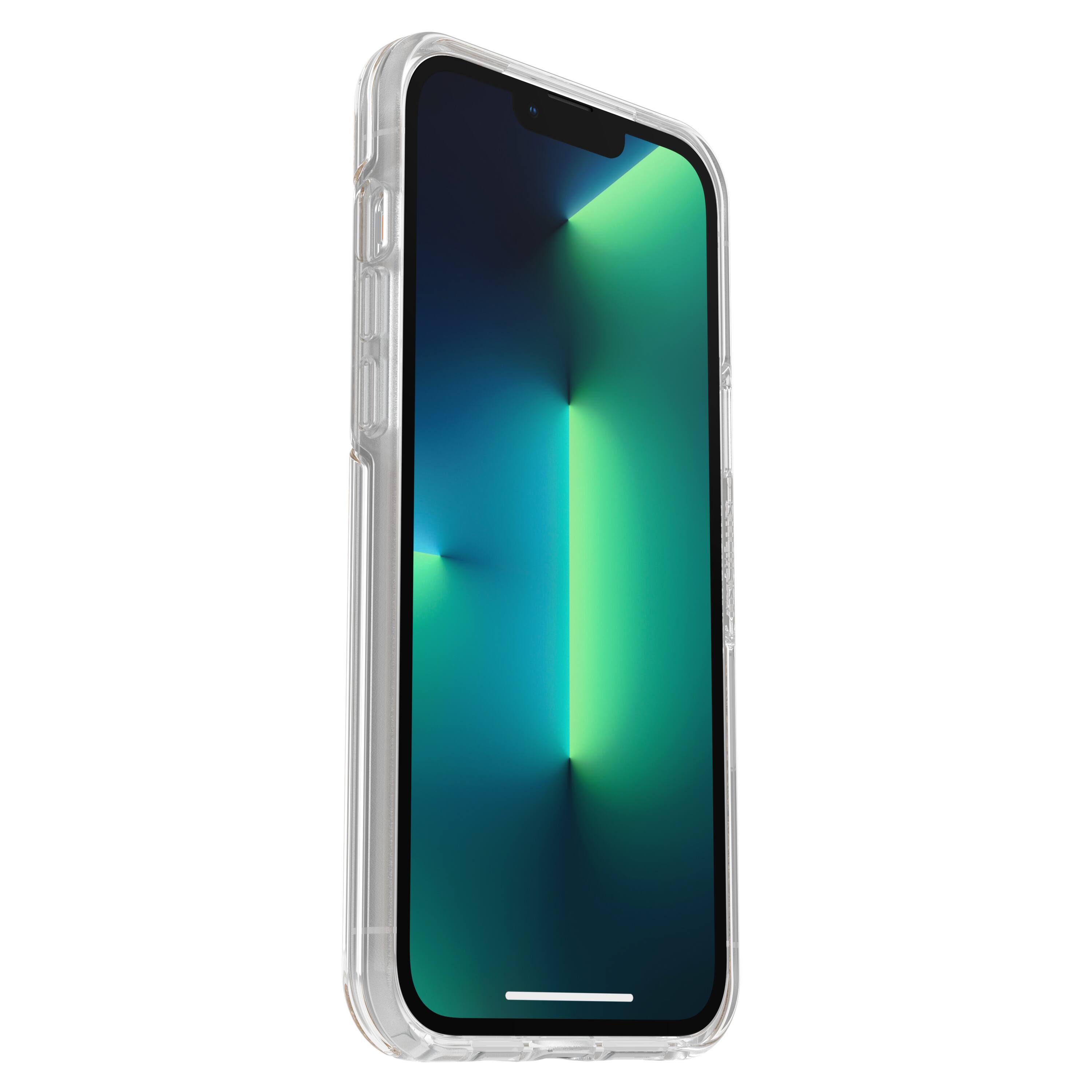 Alt View 3. OtterBox - Symmetry Antimicrobial Clear Case for Apple iPhone 13 Pro Max / 12 Pro Max - Wallflower.