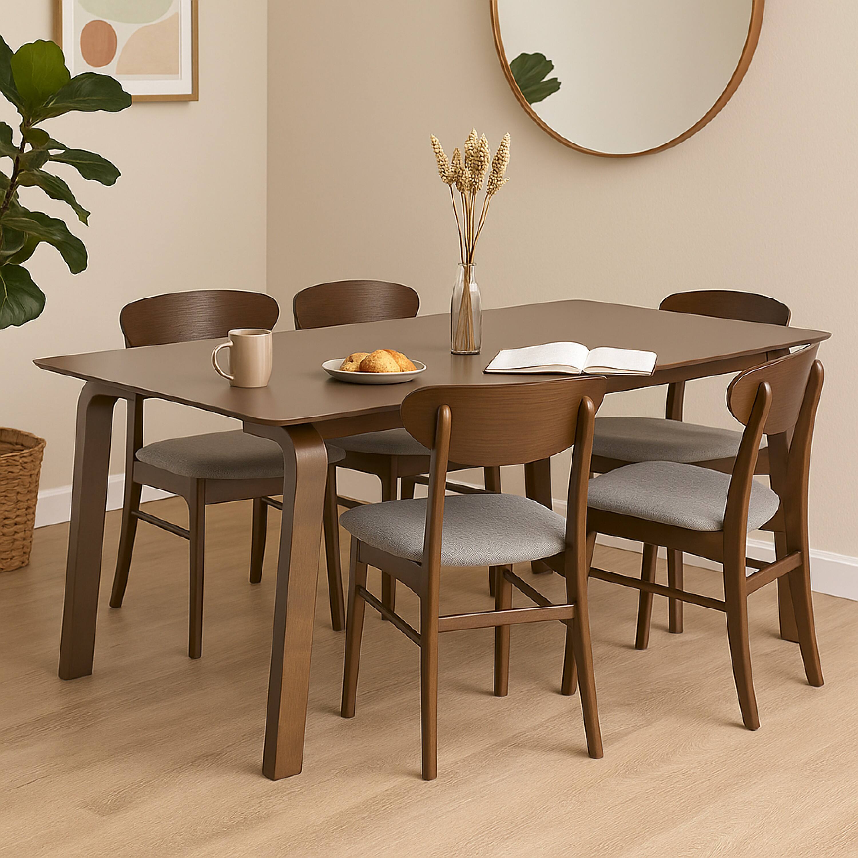 Alt View 5. Manhattan Lane - Iken Dining Table, 71 Inch Rectangular Top in Solid Wood - Walnut Brown.