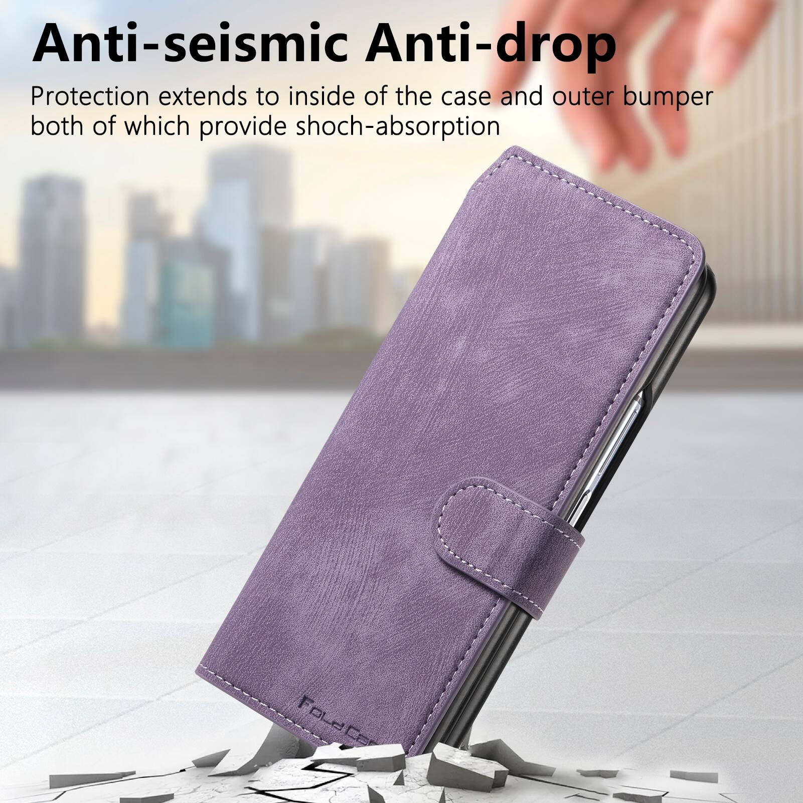 Anti-seismic Anti-drop Protection extends to inside of the case and outer bumper both of which provide shock-absorption