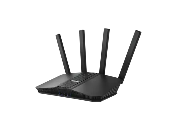 Front. ASUS - ASUS RT-BE55 WiFi 7 AiMesh Router, 3600 Mbps, 2.5G, 3 SSIDs, Parental Controls, VPN, Security.