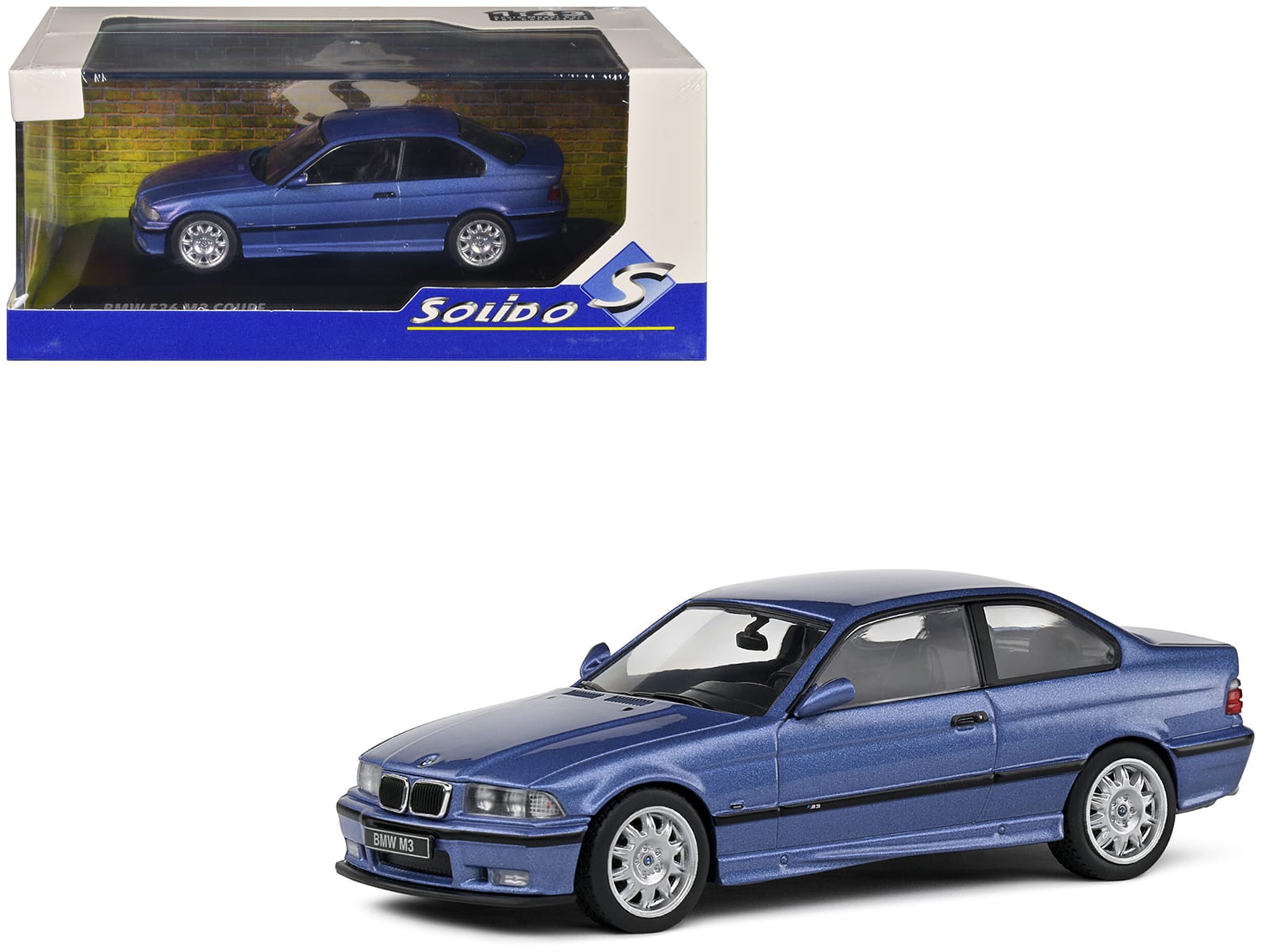 1999 BMW E36 M3 Coupe Estoril Blue Metallic 1/43 Diecast Model Car by Solido price history on PriceWatchPro