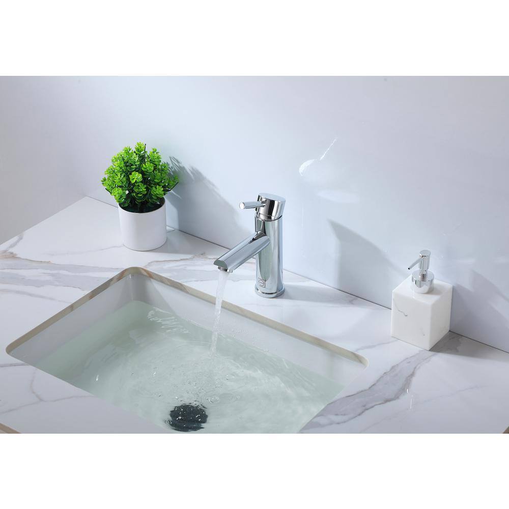 Alt View 8. Elegant Kitchen and Bath - Mia Single Hole Single Handle Bathroom Faucet in Chrome - Chrome.