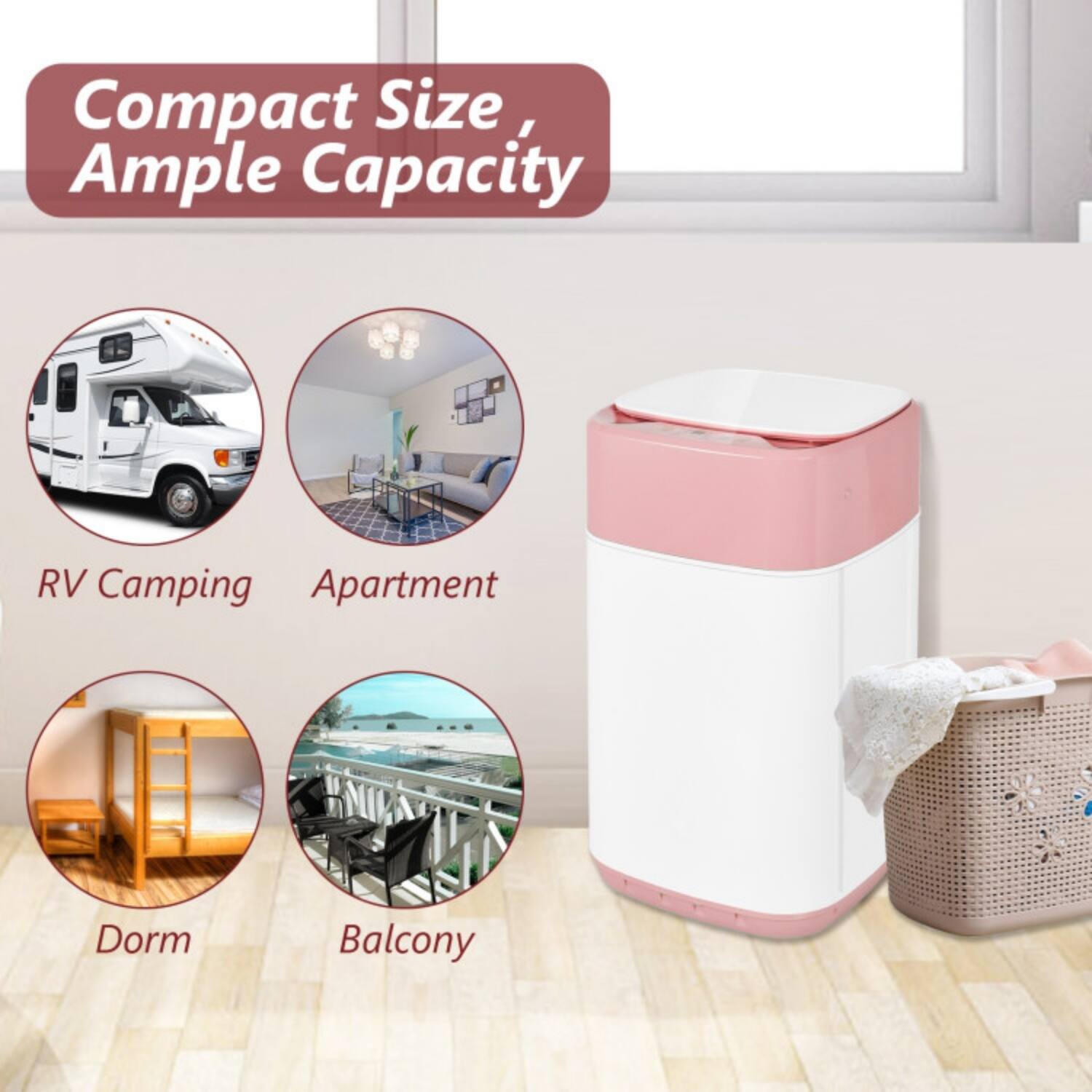 Compact Size, Ample Capacity

- RV Camping
- Apartment
- Dorm
- Balcony