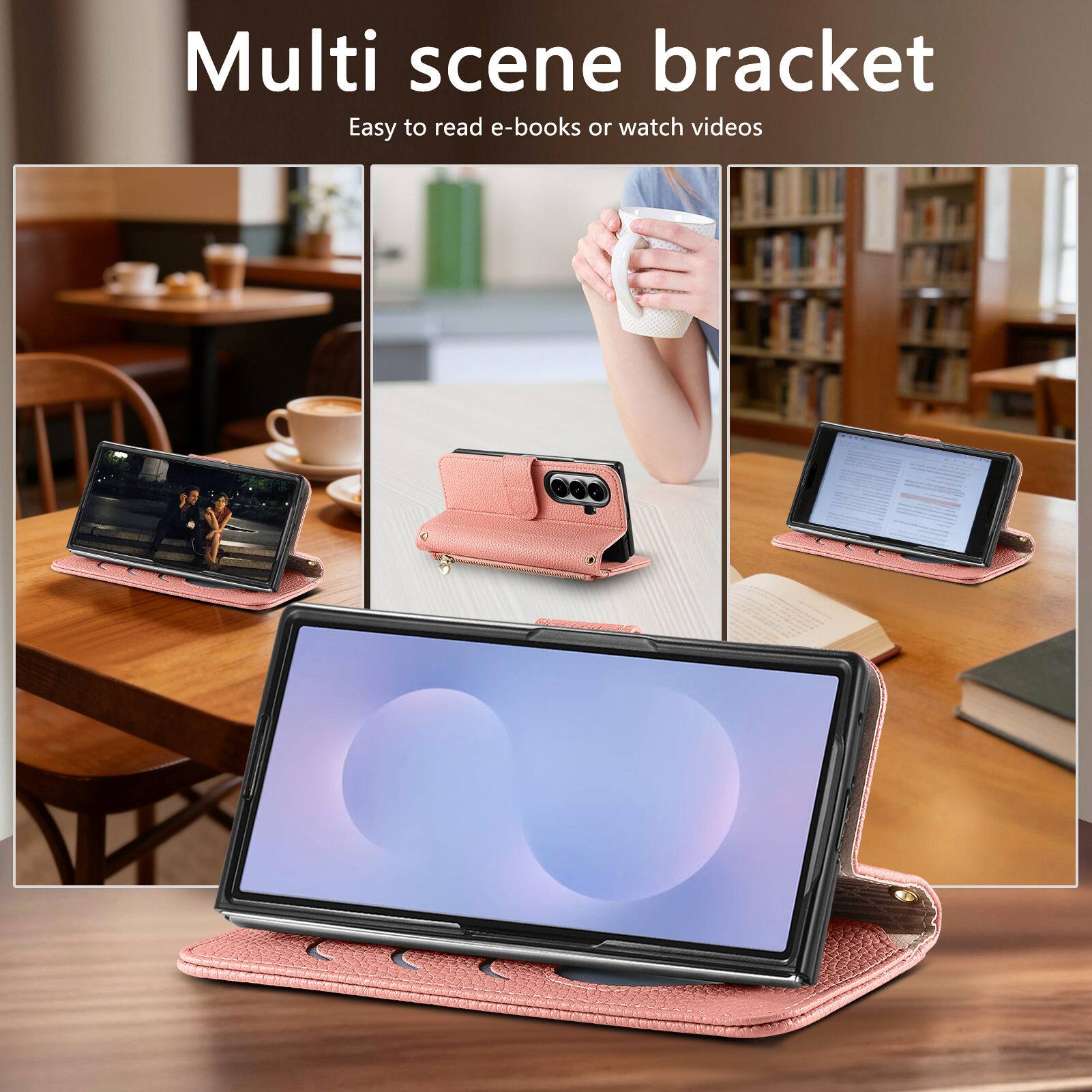 Multi scene bracket  
Easy to read e-books or watch videos