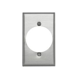 Leviton - 1 gang Aluminum Single Outlet Wall Plate 1 pk - Silver